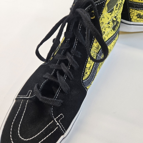 VANS SpongeBob SquarePants x Mike Gigliotti Skate Sk8- High Black Gold Mens 13 - Picture 4 of 11